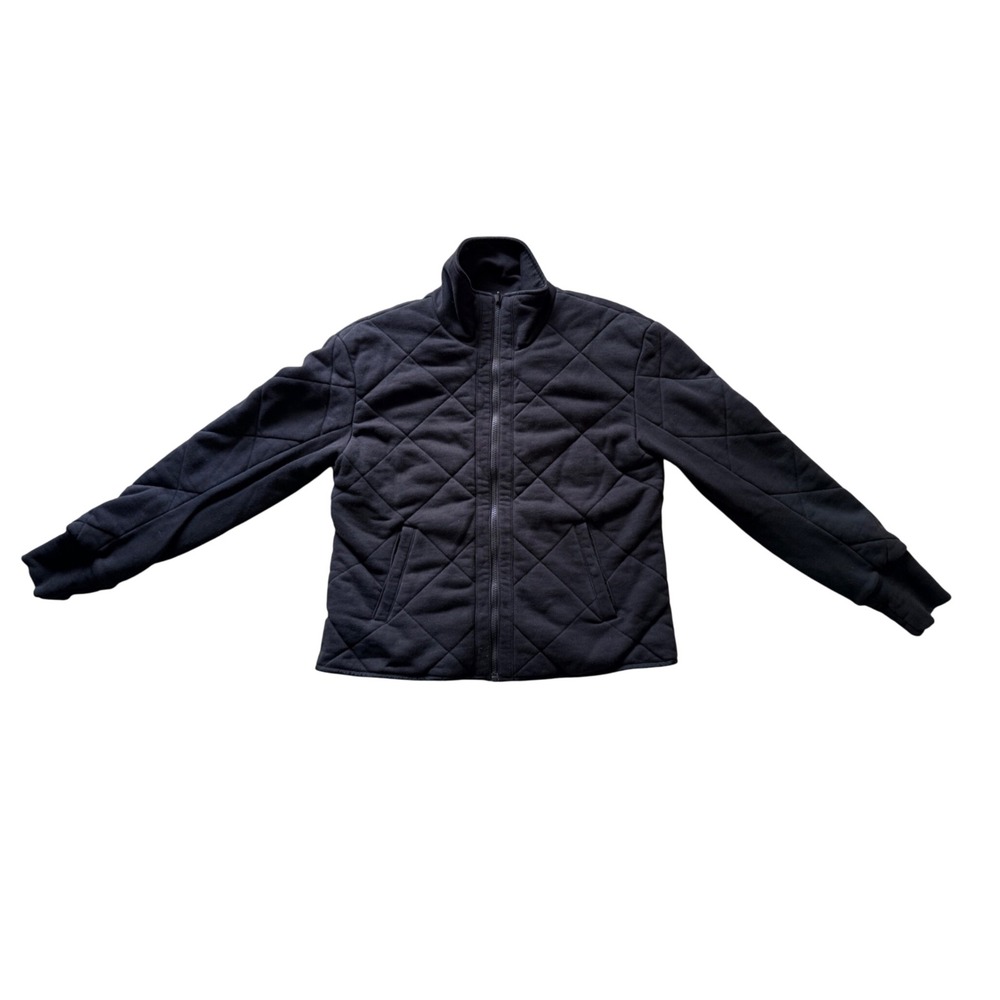 Lululemon Black Quilted Full Zip Mock Neck Jacket Women Size 10
